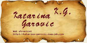 Katarina Garović vizit kartica